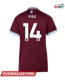 Günstige Aston Villa Pau Torres #14 Heimtrikot Damen 2026-27 Kurzarm
